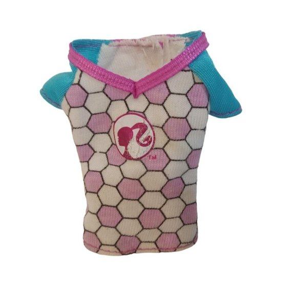 Mattel Barbie Skipper Stacie Shirt Top Only Pink White Turquoise Trendy Teen - Picture 3 of 4